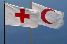 The Red Cross and Red Crescent emblems