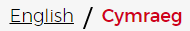 a toggle button that allows switching between English and Cymraeg